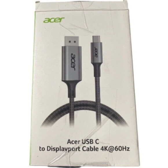 Acer USB-C New to DisplayPort 4K@60Hz Video Cable for PC, Mac, and Monitor - Picture 2 of 3